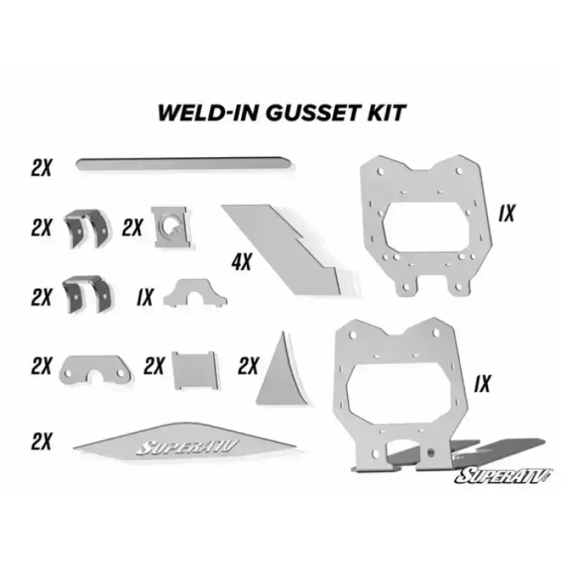 CANAM MAVERICK X3 WELD IN FRAME STIFFENER GUSSET KIT, SUPERATV