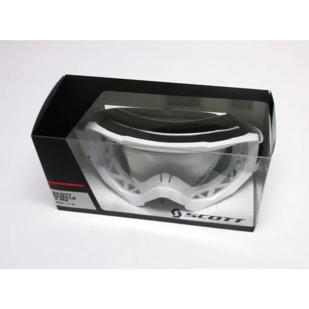 SCOTT HUSTLE GOGGLES CLEAR LENS WHITE SC084110 - Goggles